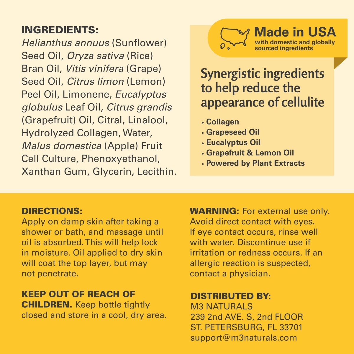 Anti-Cellulite Massage Oil, Grapefruit & Lemon, 8o