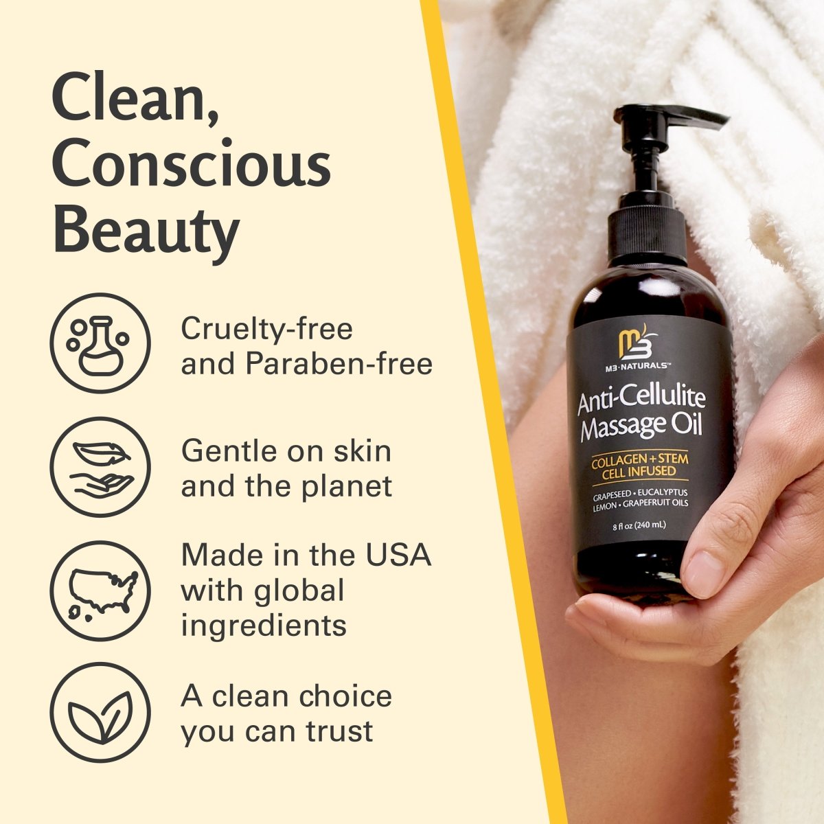 Anti-Cellulite Massage Oil, Grapefruit & Lemon, 8o